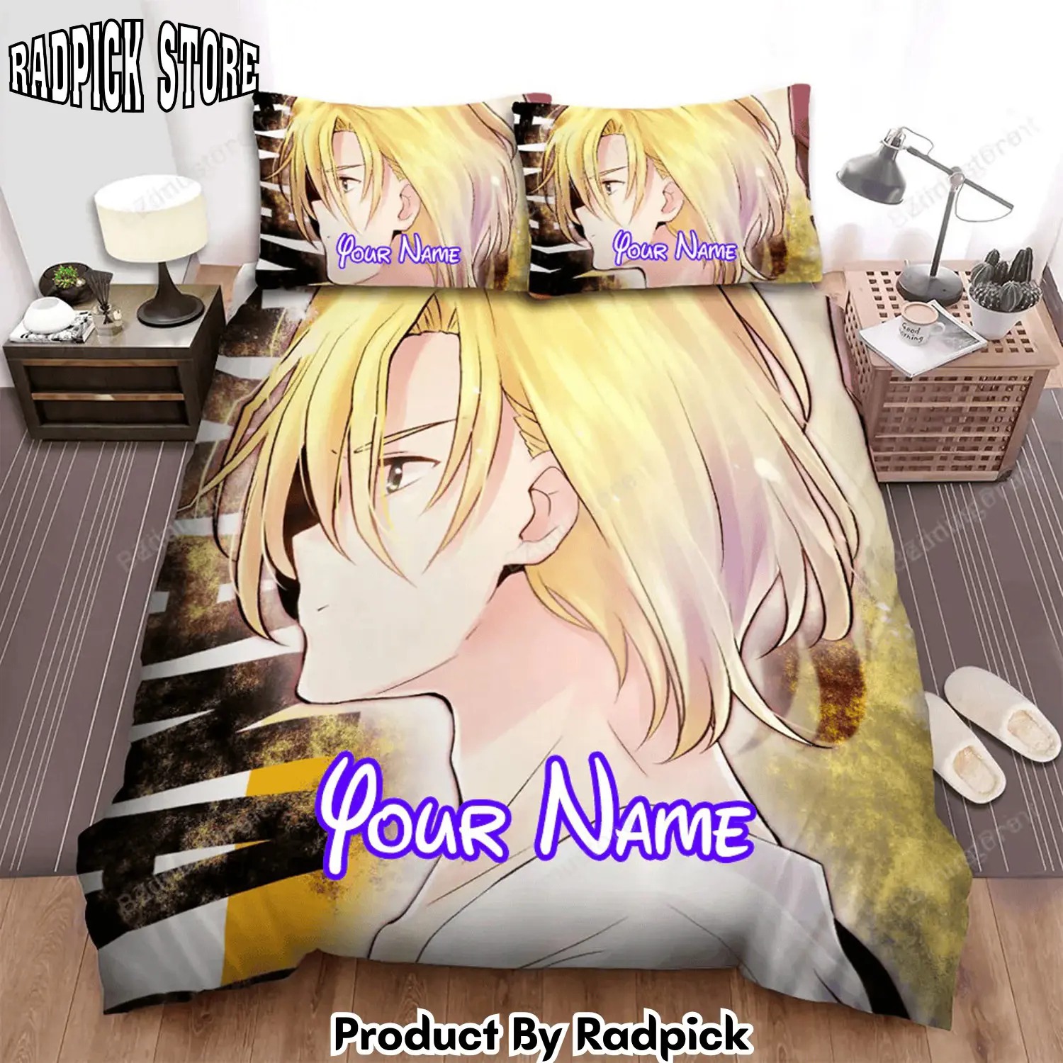 Radpick banana fish anime poster bed sheets duvet cover personalized name bedding sets rp3278478